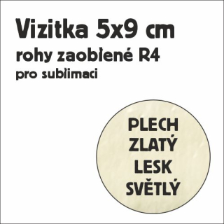 Vizitka AL 5x9cm - zl.lesk sv.